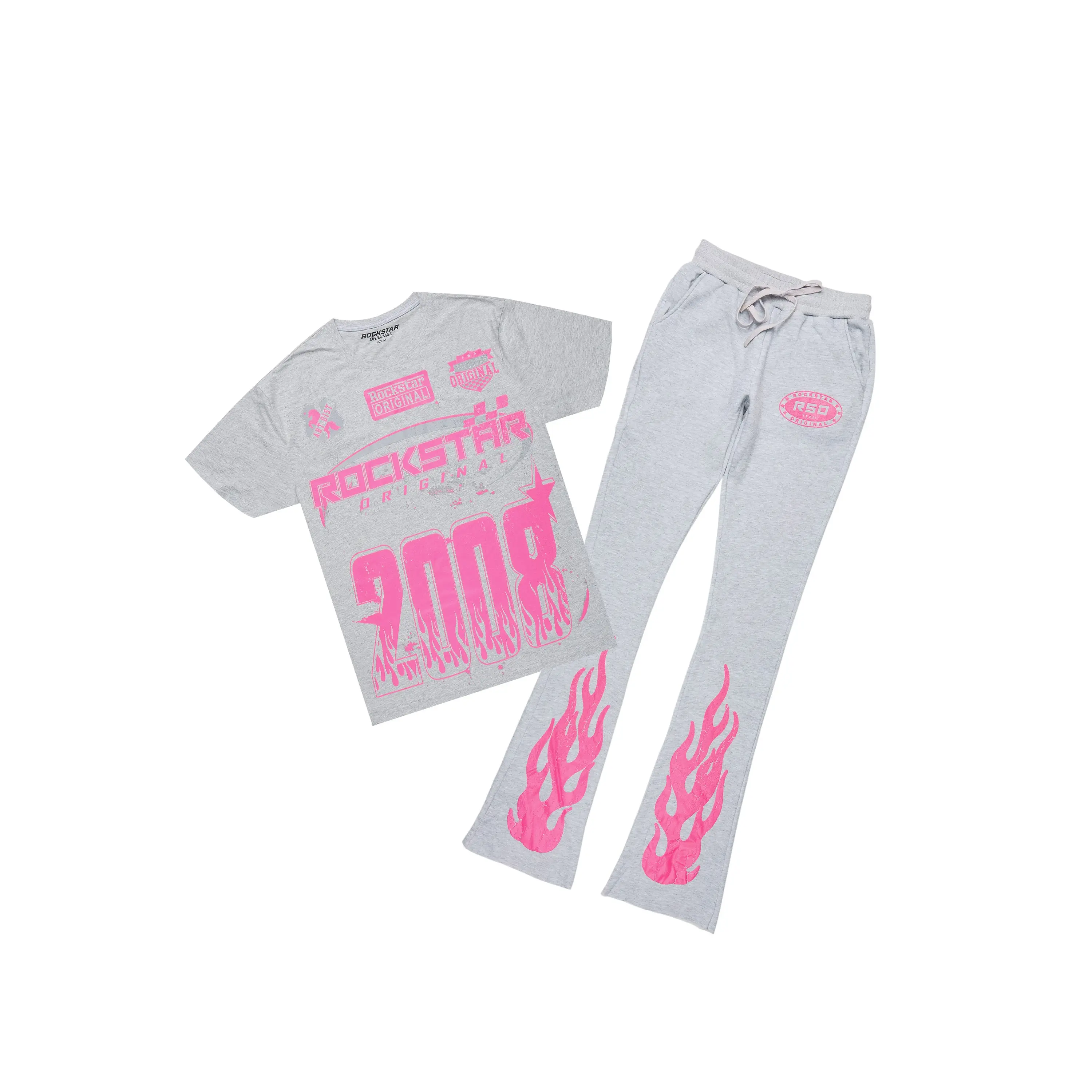 Esha Heather Grey T-Shirt Trackset