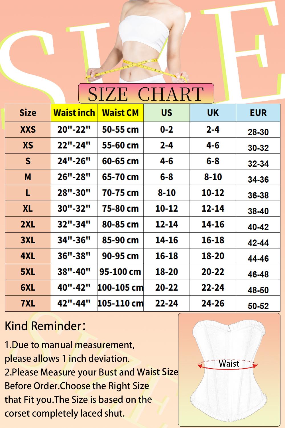 Underbust Corset Shaper Bustier Top Waist Cincher Satin lace up Boned Gothic Plus Size Lingerie