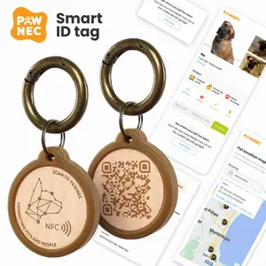 EcoTag with instant text alert - Dog ID Tag - QR code Tag for Dog and Cat - Personalized Pet ID - Customized Name Tag