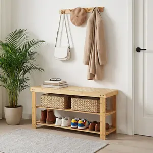 Garvee Shoe Rack Bench: Durable and versatile storage with ample shoe space and a comfortable seating bench, ideal for organizing entryways or bedrooms with style and convenience.