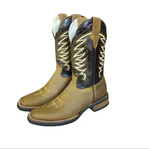 Classic Rodeo Brown Leather Men's Boots - Perfect for Everyday Walking - Boy, Walking Shoes Comfort