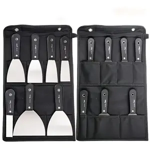 7pcs Stainless Steel Putty Knife Set with Durable Storage Bag, Ideal for Drywall Projects, Paint Scraping and Wall Repairs