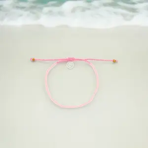 Ka'anapali Glass Bead Anklet - Pink
