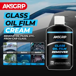 Car Glass Oil Film Remover, Effective Cleaning Solution, Windshield Cleaner, Transparent Formula, Liquid Form, Pe Material, Waxes Type, No Ca Prop 65