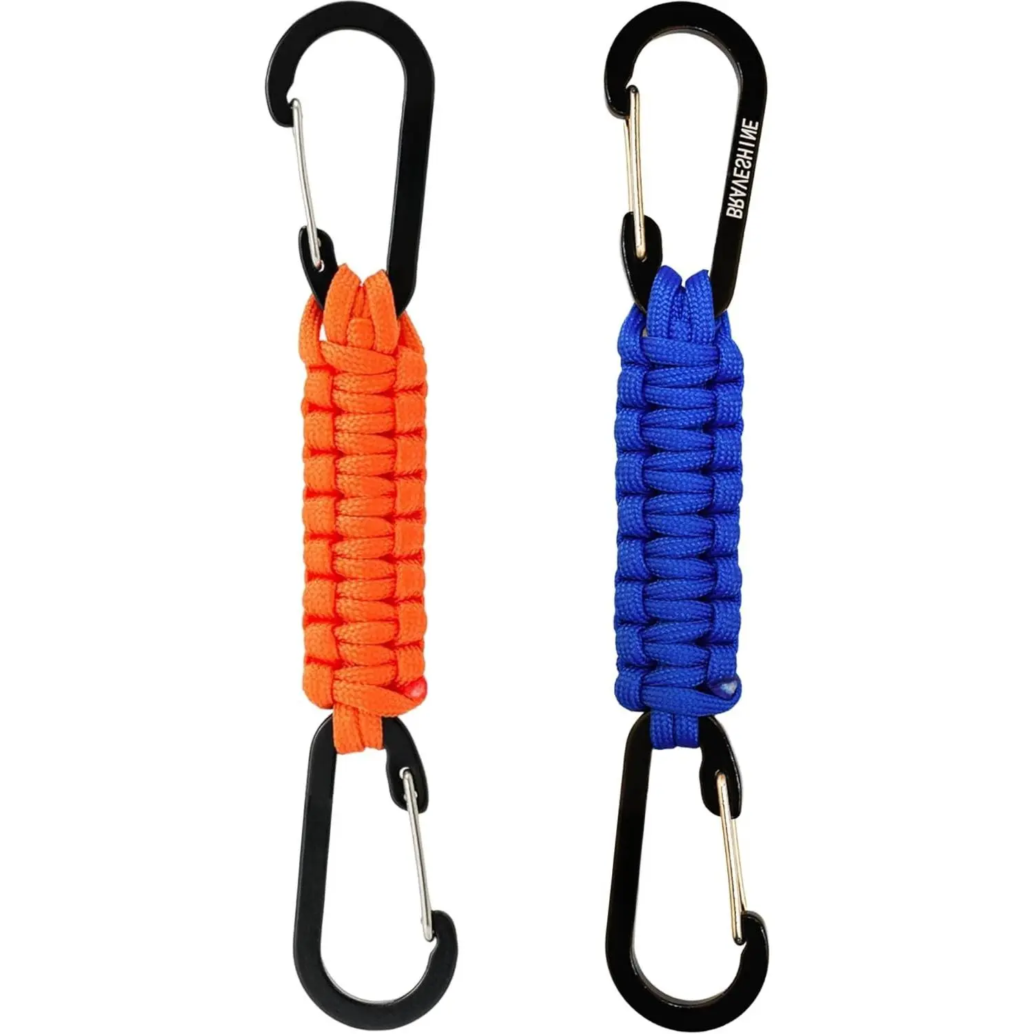 Paracord  Carabiner Clip, D Ring Lanyard Hanger  Hook for Water Bottle, Key, Backpacks, Men, Women