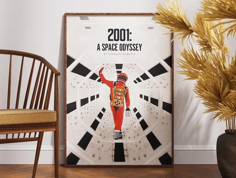 Space Odyssey Movie Poster, 2001 Space Odyssey Poster Print, Stanley Kubrick poster, Wall art, Sci-fi movie poster, Retro Movie poster