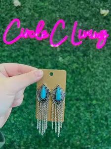 Vintage Turquoise Chain Earrings