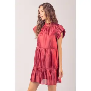 Holiday Party Dress - Brick