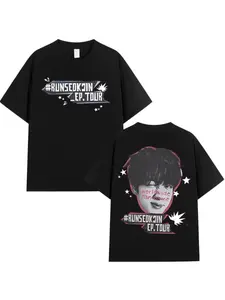 Jin Runseokjin EP Tour 2025 T-shirts Kpop Korean Singer Short Sleeve T-shirt Men Women Clothes  Casual T Shirts Streetwear
