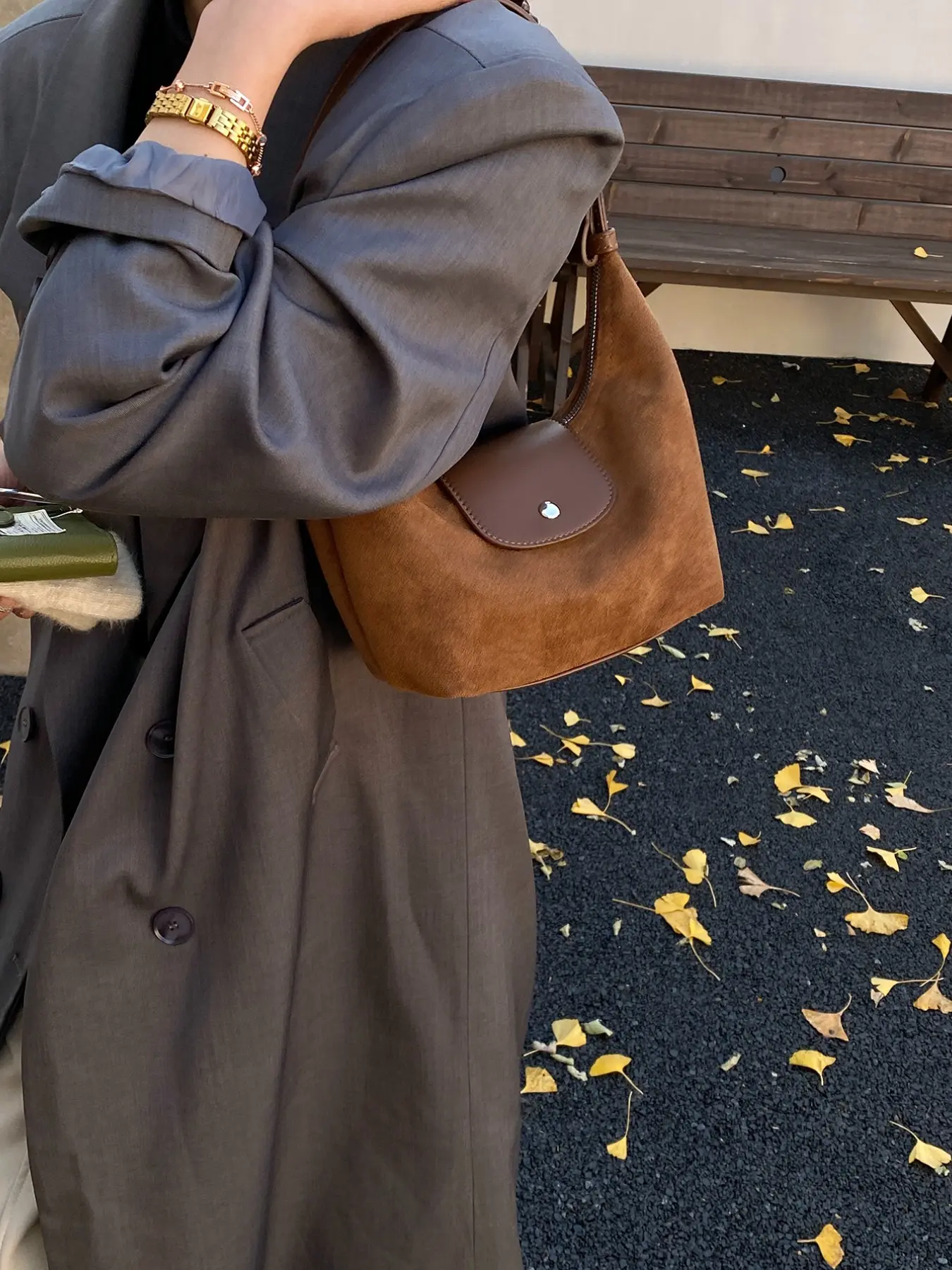 Women's Casual Vintage Simple Dumpling Bag, Commuter Versatile Fashionable Crossbody Bag, Plaid Pattern, Daily Use Shoulder Bag, Classic Dumpling Bag