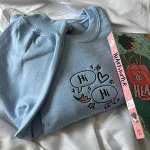 Heartstopper Embroidered Sweatshirt, Bookish Merch, Gay Gifts