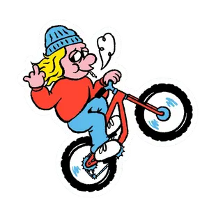 Biker Bum Sticker