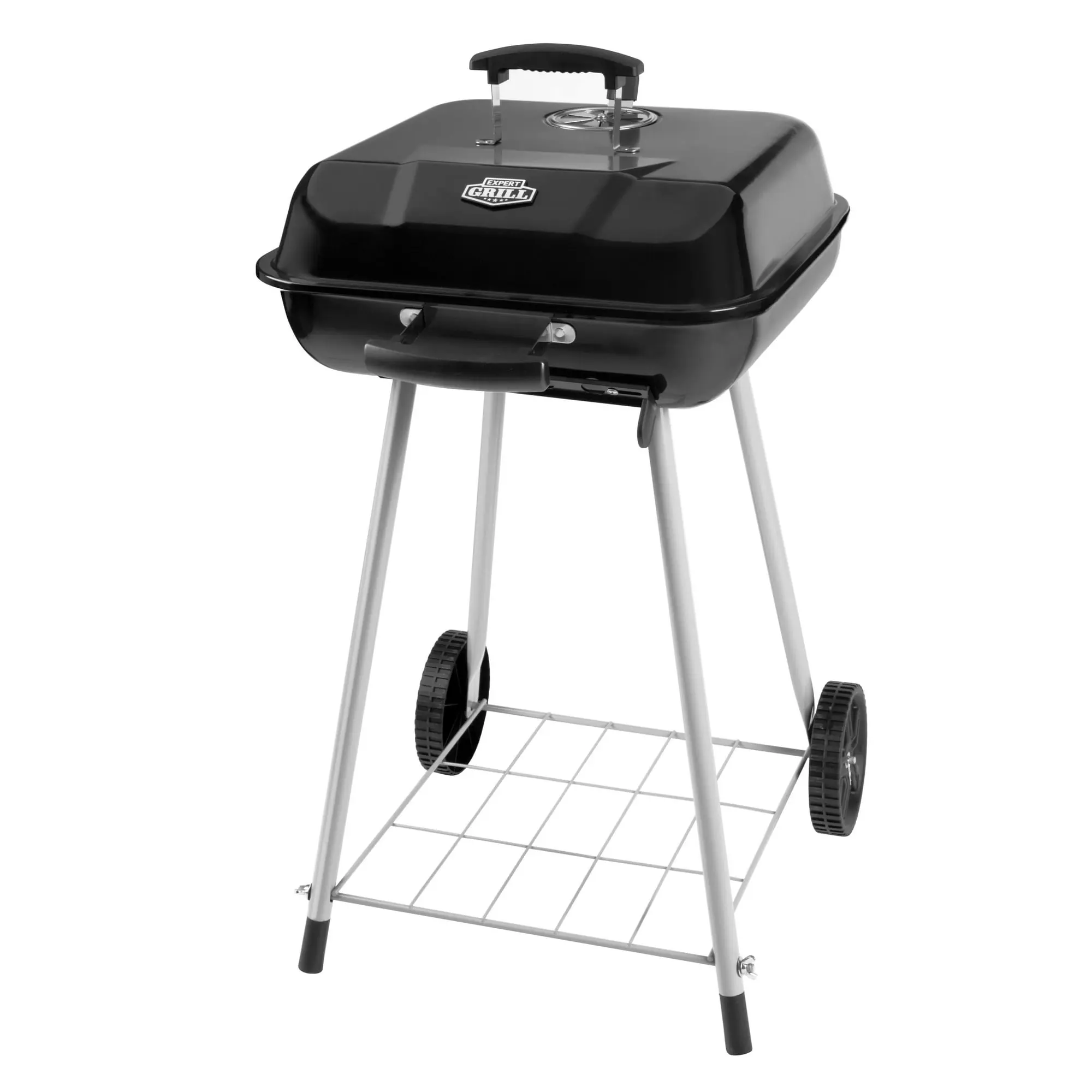 Portable 17.5-Inch Backyard Charcoal Grill with Wheels for Outdoor BBQ