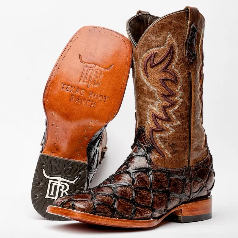 Chocolate Brown Jumbo Boots - Square Toe