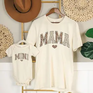 Mama and Mini Matching Shirts, Mama and Mini Gold Leopard T-Shirt, Mothers Day Gift, Mommy And Me Matching Shirts, Mama Mini Matching Shirt