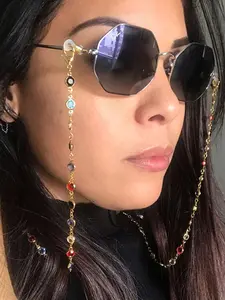 Fashionable Rhinestone Decorated Glasses Chain, Boho Style Anti-lost & Anti-slip Glasses Lanyard, Glasses Holder Strap for Women & Girls, Glasses Grips