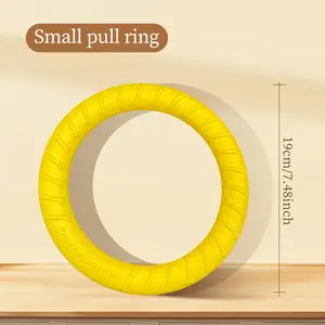 Bite Resistant Medium Dog Toys - Interactive Tug of War Ring, Outdoor Catch Ball Training Frisbee, Solid Ball, Perfect Pet Gift, Yellow