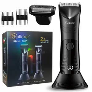 Men's 2-In-1 Body Hair Trimmer, Rechargeable Body & Manscaping Trimmer for Men, Portable Grooming Kit for Legs Arms Chest,  Men's Hair Removal Tool
