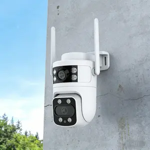 Dual Lens Wireless Security Camera, WiFi Outdoor/Indoor Monitor, 960P HD Night Vision, Motion Detection, Two-Way Audio, Easy Setup, Ideal for Home Surveillance Monitoring