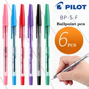 6pcs Japan PILOT Ballpoint Pen BP-S Color Multi-color Oil Pen Woodpecker Painting Pen 0.7mm Office Study Art Stationery