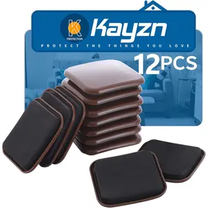 12pcs 3 inch Square Heavy Duty Furniture Moving Kits Carpet Sliders, Protect Carpet Surface, Easily Move Any Heavy Furniture and Items