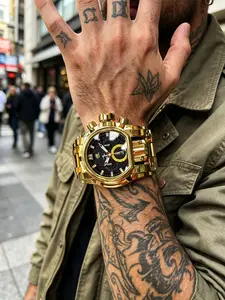 Avant-Garde Punk Large Men's Watch, Street Fashion Bold Hardcore Large Watch, Gift Box Included, Elegant Present