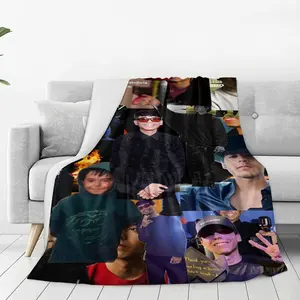 Ivan Cornejo Vintage-Inspired Flannel Throw Blanket - Soft Polyester, All-Season Cozy Blanket with Vibrant Pop Culture Collage Design, Perfect for Home Decor & Gifts, Blanket for Bed 690