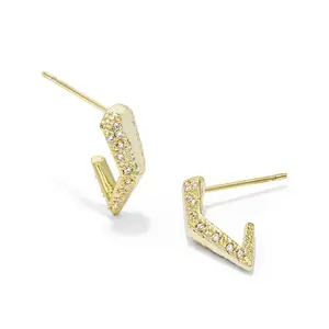 Kendra Scott Meridith Metal Huggie Earrings - Gold