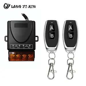 433 Mhz Wireless Remote Control Switch Ac220v 30a 1ch Relay Receiver, Fixed Code Transmitter for Garage Gate Motor Light On/off Garage Door Opener