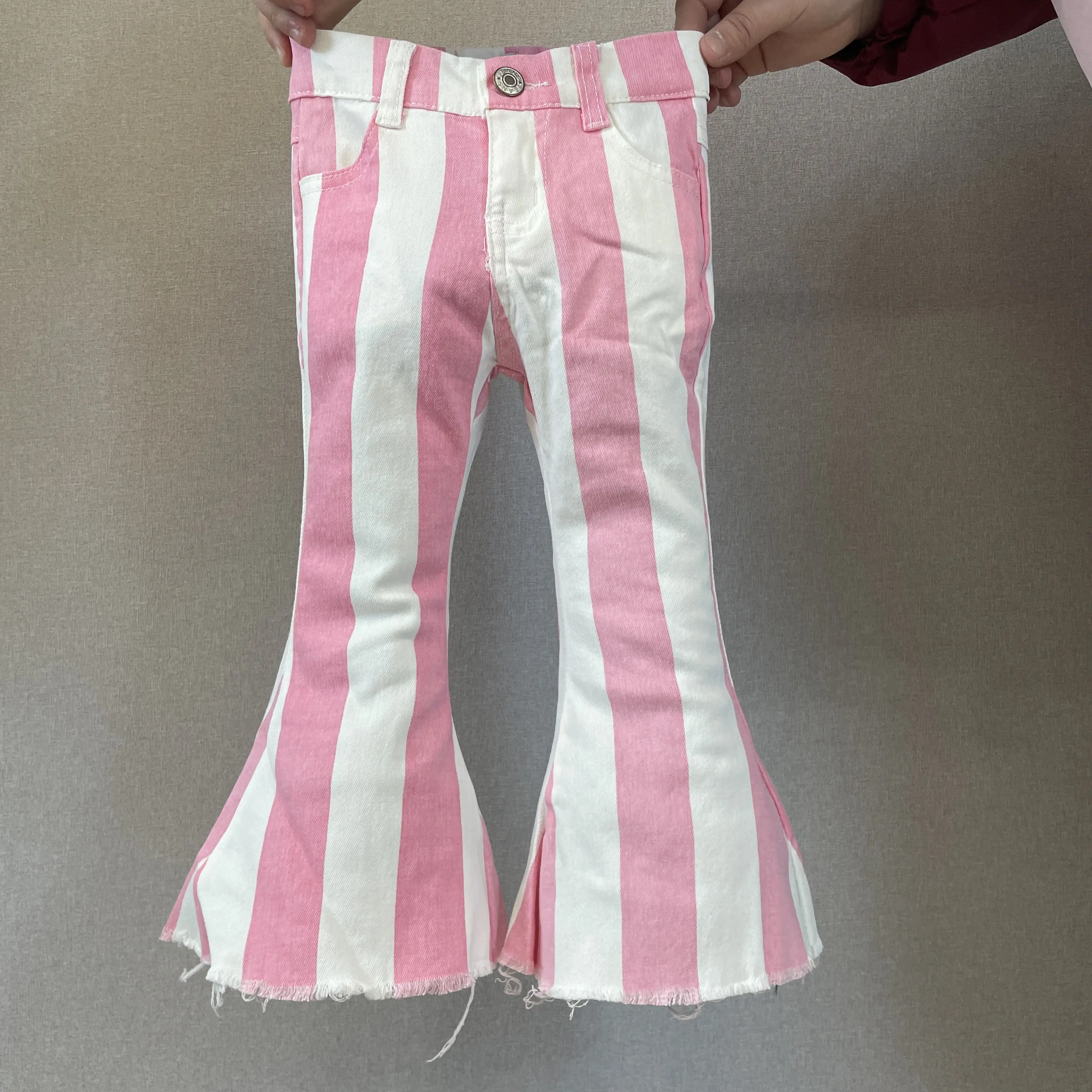 Girl Bell Bottom Jeans Stripe Girl Jeans Toddler Bell Bottoms Kids Pant Valentines Day Clothing