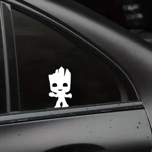 Cute Tree Character Peeker Sticker Cartoon Baby Tree Vinyl Decal Waterproof Car Window Laptop Sticker