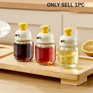 1 Pack Glass Oil Dispenser with Pump, Push-Button Vinegar Bottle, Multifunctional Condiment Dispenser for Kitchen Cooking, Salad Dressing, and Tabletop Use