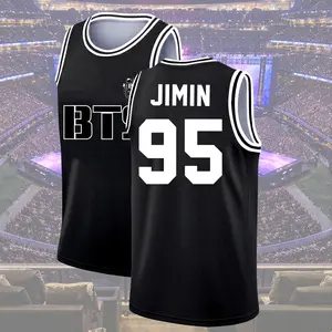 Custom Bangtan Boys Basketball Jersey for Women Men Teens, Personalized Kpop Tank Top, World Tour 2026 Concert Fan Jersey Shirt Gift