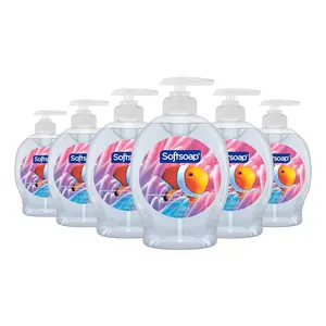 Softsoap Liquid Hand Soap, Aquarium Series, 7.5 Fl Oz Bottles (Pack of 6) – Gentle Moisturizing Hand Wash, Fun Fish-Themed Design, Fresh Clean Scent, Family-Friendly Soap for Bathroom & Kitchen