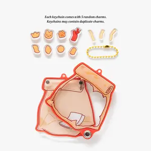 Fast Food Bag Fillable Shaker Keychain (3.25")