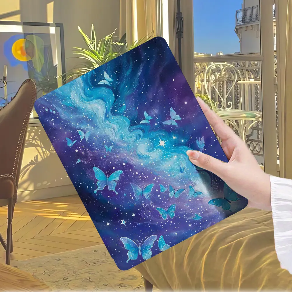 Butterfly for ipad Case with a Built-In Pen Holder, Compatible with for ipad Models 9.7, 10.2, 10.9, 12.9, Pro 11, And 10Th Generation