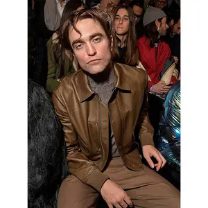 Robert Pattinson Real Leather Jacket Tan