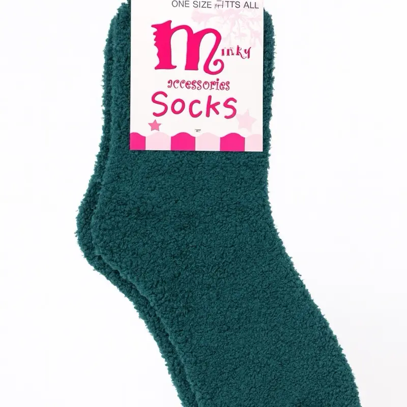 Unisex Winter Minky Cozy Socks – Extra Fluffy, One Size Fits All (1 Pair)