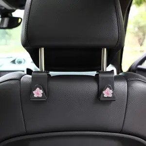 2pcs Car Decorative Hooks Cute Flower Universal Interior Door Handle Covers, Women Accessories, Car Interior Decoration