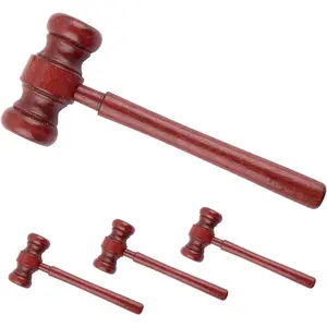 Mini Wooden Gavel Prop Judge Hammers Courtroom Lawyer Gavels Justice Costume Accessories for Auction Sale