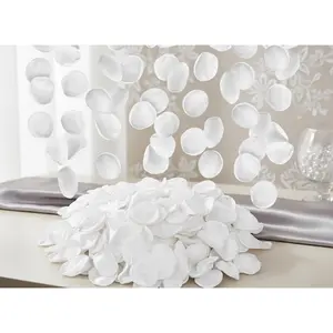 White Satin Rose Petals | Wedding Aisle Decor | Flower Girl Petals | Bridal Shower Confetti Table Scatter Proposal Decor Wedding Photo Props