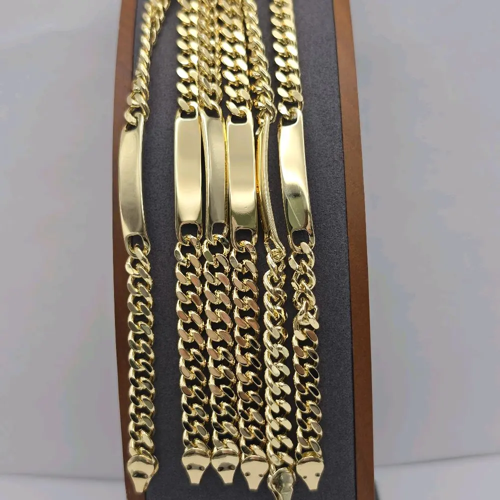 ID BRACELET  fashion  new style  gold-plated 6"inches small sizes engraving available MAKE SURE YOU PAY FOR