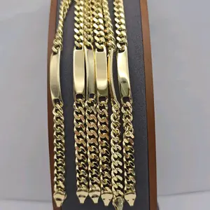 ID BRACELET  fashion  new style  gold-plated 6"inches small sizes engraving available MAKE SURE YOU PAY FOR