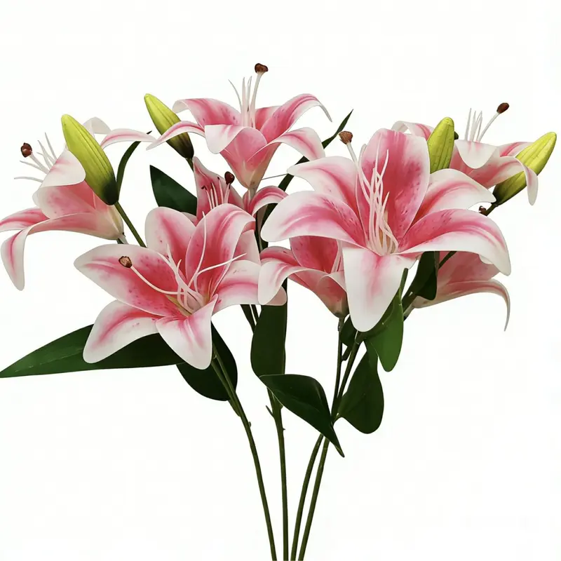 Your Last Wishlist Hurry Luxury Faux Lilies 26" Centerpiece for Home Decor & Interior Design No-Fuss Faux Floral for Elegant Spaces Easy to Maintain Ideal for Busy Homes lily petals
