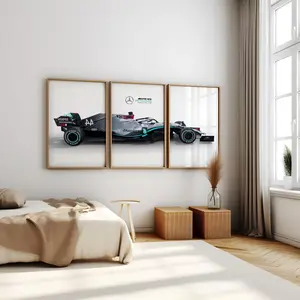 [Racing Decor - Sale Up To 40%] [Unframe] Petronas Formula 1 Poster Set, Mercedes Racing Car Wall Art, Modern Motorsport Decor, Formula Racing Print, Gift for Fans