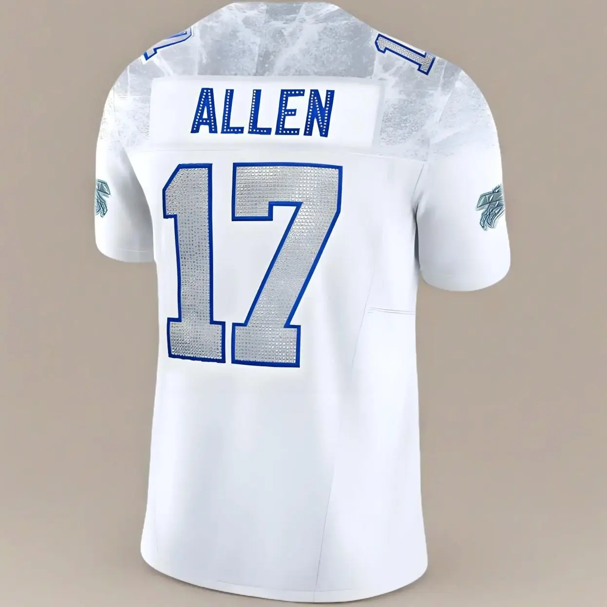 Allen #17 Printed Football Jersey for Men & Women, Breathable Game Day Shirt, Football Fan Apparel, Athletic Sports Top, Casual Streetwear Gift