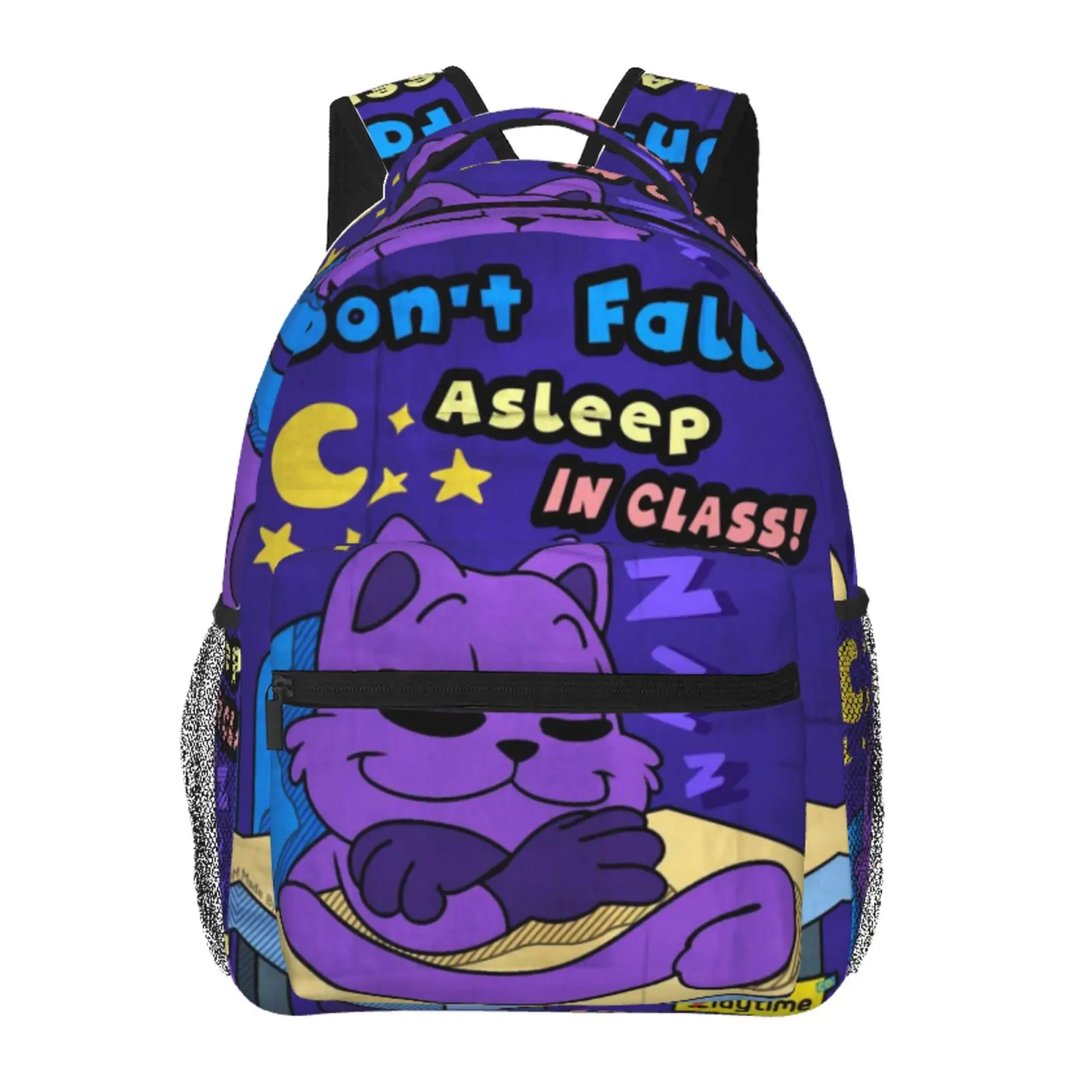 Catnap Dogday Easy-Clean Large Capacity All Over Print Backpack for Picnic Camping and Short Getaway Cartoon Merch Casual Shoulder Bag Gift for Kids Adults
