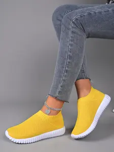 Women's Strapless Casual Mesh Shoes, Breathable Ballet Flat Sneakers, Comfortable Walking Sports Shoes for Nurses, All-Season Wear