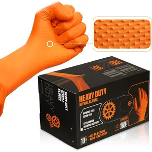 Heavy Duty  Gloves, 10-mil Thick,  Texture,  and Latex Free, Set of 100