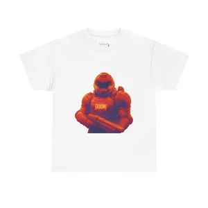 Doomguy Infrared Thermal Tee, Video Game Fan Gift, Gamer Shirt, Cool Gaming Top, Geek Apparel, Retro Gaming T-Shirt